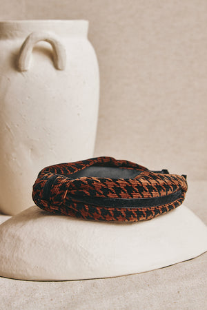 Gray houndstooth headband