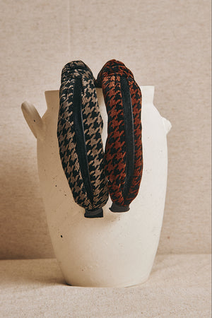 Houndstooth headband Brown
