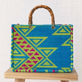 Bolso Tejido Tropical Verde