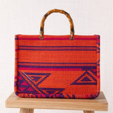 Bolso Tejido Tropical Naranja