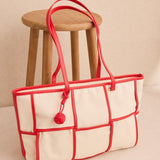 Red Plaid Shopper Bag