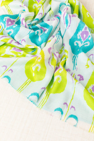 Fular Estampado Corollas Verde