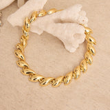Short Braided Gold Necklace