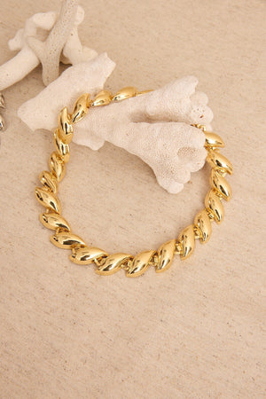 Short Braided Gold Necklace