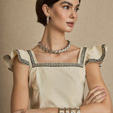 Short Braided Gold Plated Necklace