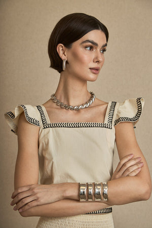 Short Braided Gold Plated Necklace