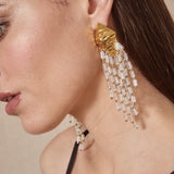 White Resin Cascade Earring