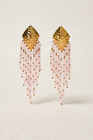 Cascading Pink Resin Earring