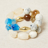 White Double Resin Bracelet