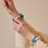 Turquoise Resin Double Bracelet