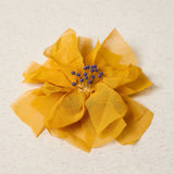 Broche Flor Gasa Amarillo