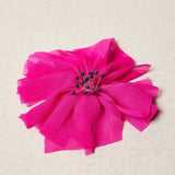 Broche Flor Gasa Fucsia