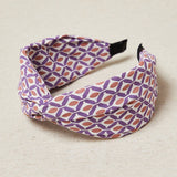Diadema Estampado Geométrico Morado