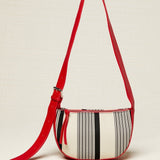 Striped crossbody bag Red