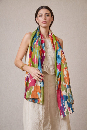 Fular Estampado Print Camuflaje Verde
