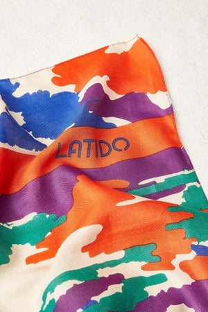 Fular Estampado Print Camuflaje Morado