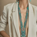 Collar Azteca Resina Naranja
