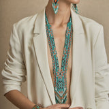 Collar Azteca Resina Naranja