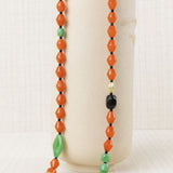Collar Largo Resinas Naranja