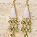 Pendientes Piedras Colgantes Blanco