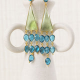 Green Hanging Stone Earrings