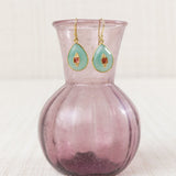 Polished Teardrop Green Earrings