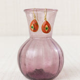 Pendientes Gota Pulida Rojo