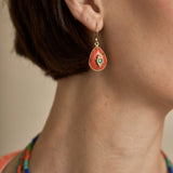 Pendientes Gota Pulida Rojo