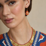 Pendientes Gota Pulida Rojo