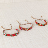 Red Aztec Trio Bracelet