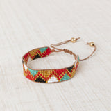 Red Aztec Trio Bracelet