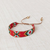 Red Aztec Trio Bracelet