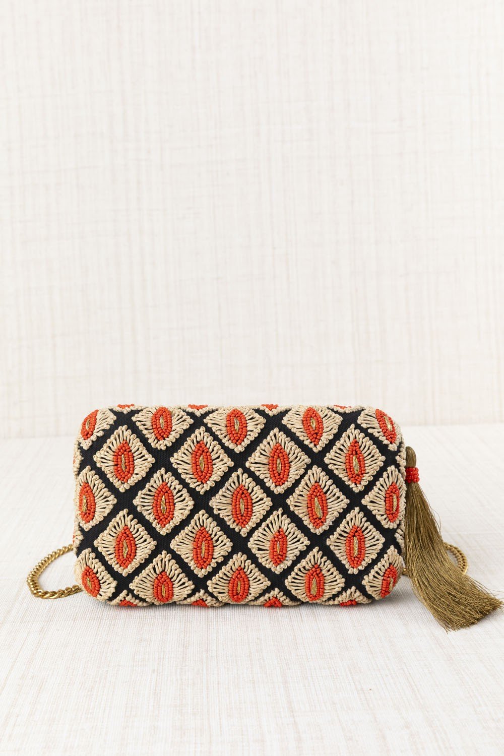 Bolso Clutch Resinas Rojo