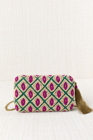 Bolso Clutch Resinas Fucsia