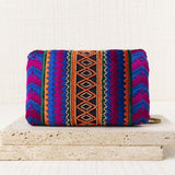 Bolso Clutch Bordado Azul