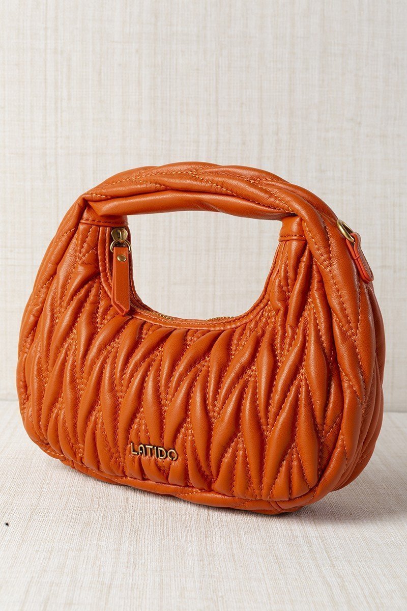 Bolso Plisado Mini Naranja