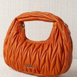 Bolso Plisado Mini Naranja