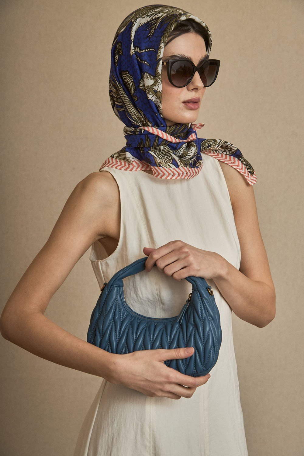 Bolso Plisado Mini Azul