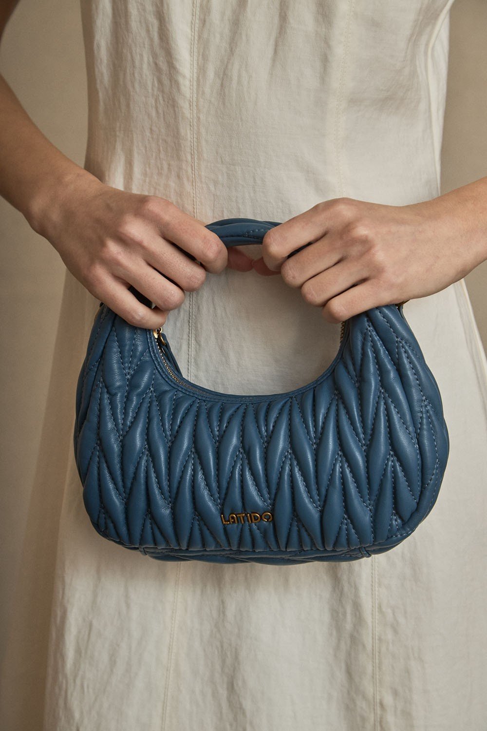Bolso Plisado Mini Azul