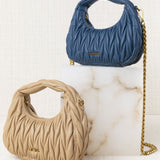 Bolso Plisado Mini Beige