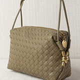 Green Braided Midi Bag