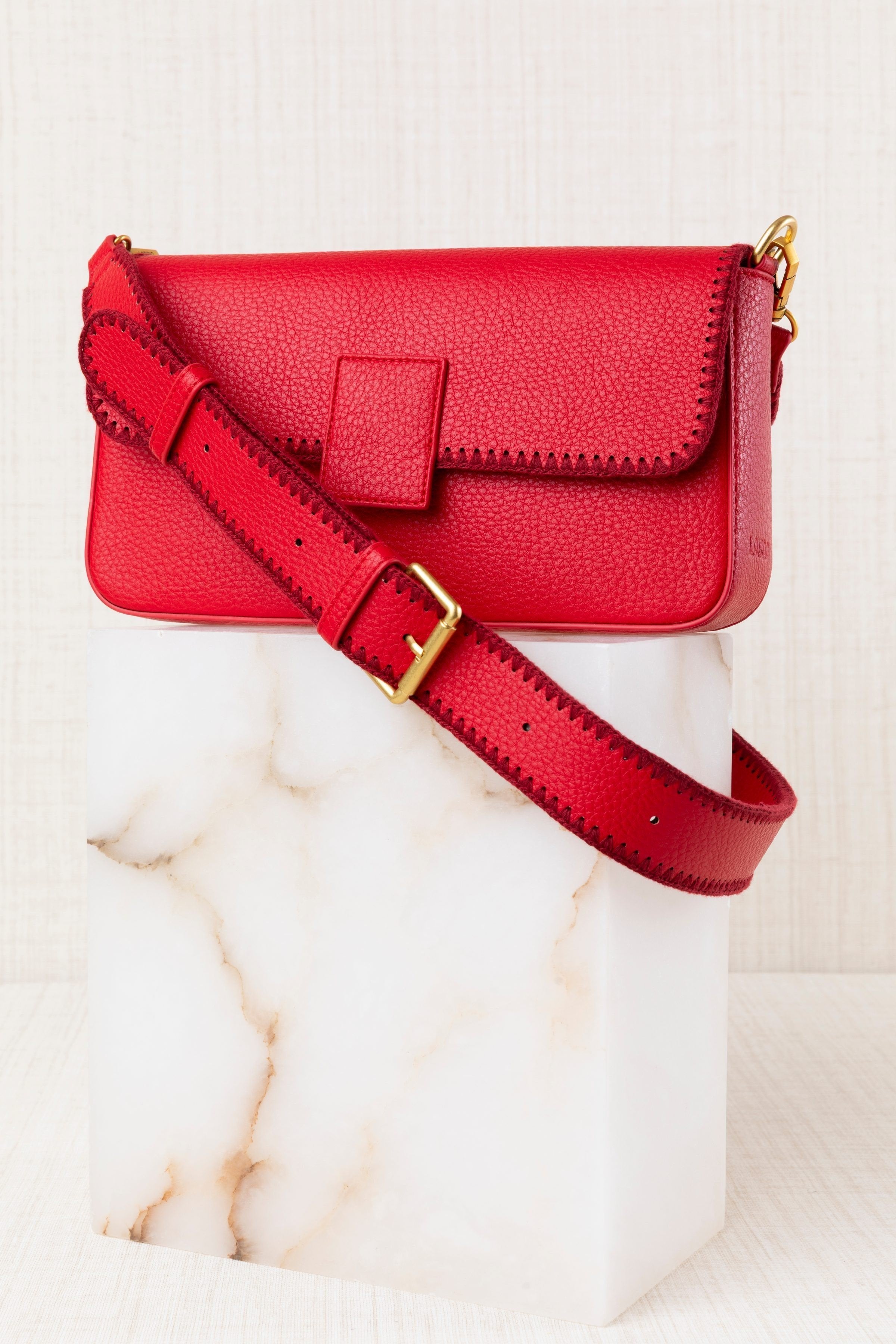 Bolso Midi Solapa Rojo
