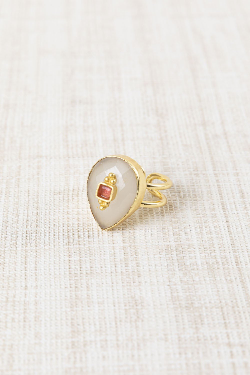 Anillo Gota Pulida Blanco
