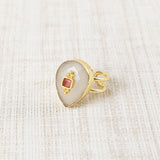 Anillo Gota Pulida Blanco