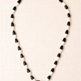 Long Two-Tone White Resin Necklace
