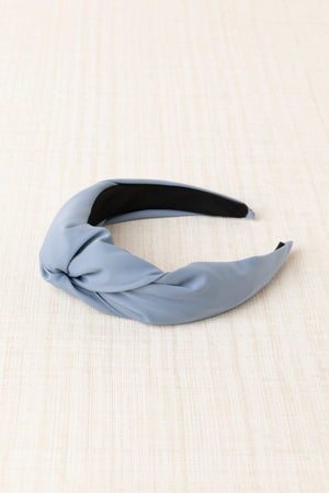 Diadema Lisa Nudo Gris