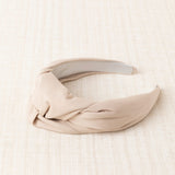 Diadema Lisa Nudo Beige