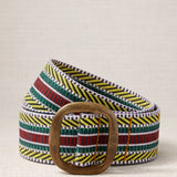 Resin Buckle Border Trim Belt Red