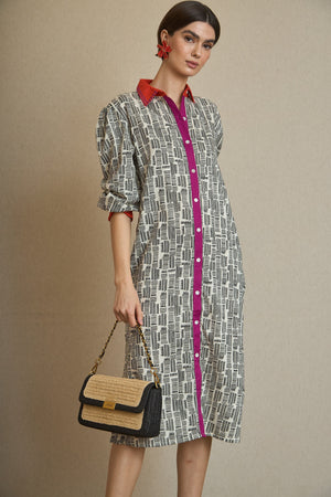 Vestido Camisero Africano Naranja