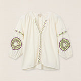 Blusa Medallones Flúor Medallón Verde